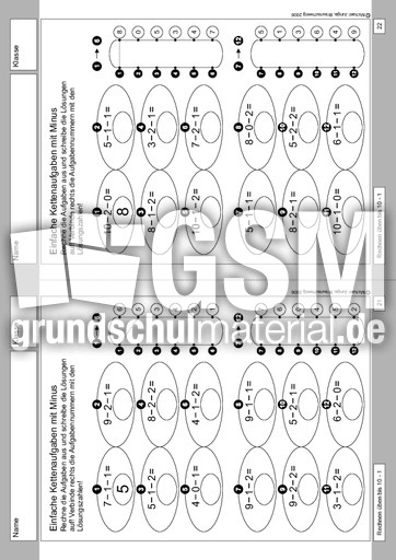 11 Rechnen üben 10-1 - Kettenaufgaben Minus.pdf